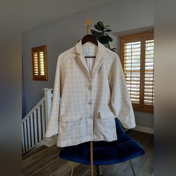 Rosetta Getty Checked Woven Blazer (Sample Sale) - Picture 4 of 9